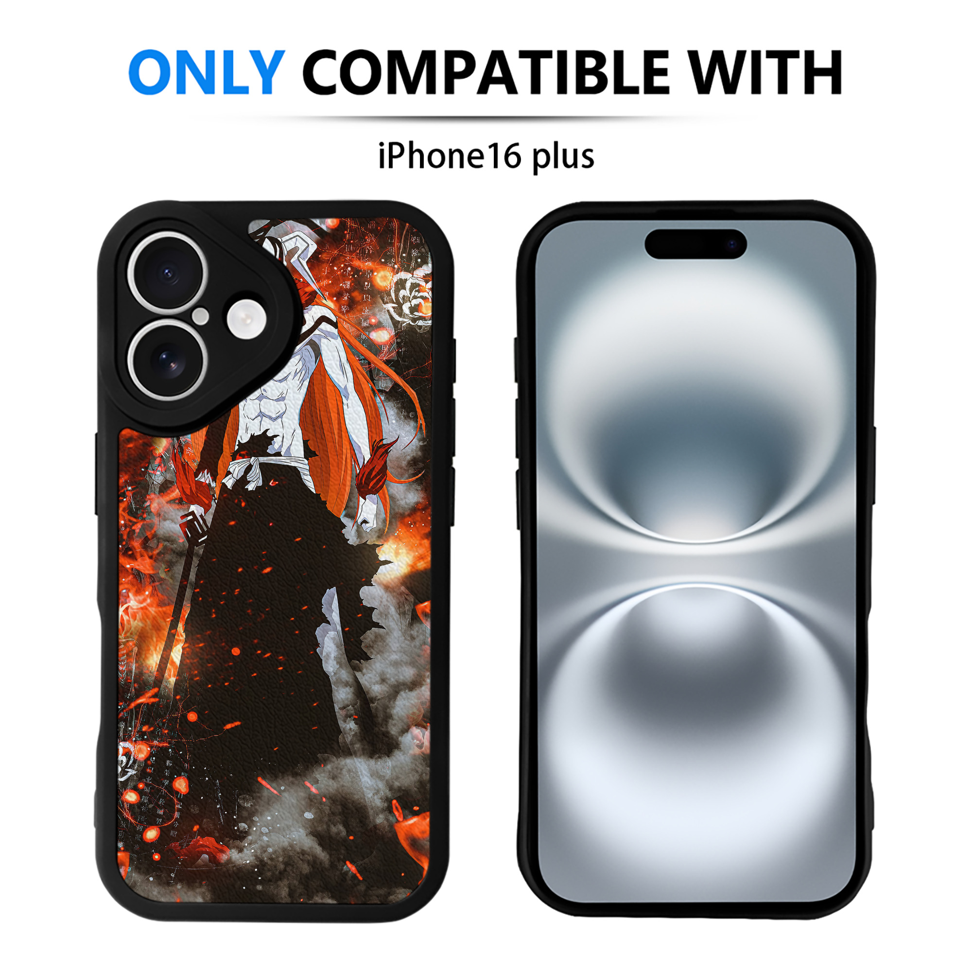 （画像用） ブリーチ BLEACH 【iPhone 16シリーズ対応】シリコンスマホケース（レザー調） 材質：シリコン